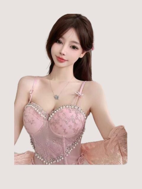 Corset with Pearl work AC058